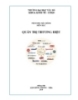 Ebook Bài giảng Quản trị thương hiệu - Lâm Hồng Phong - MBA