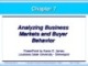 Bài giảng Marketing - Chương 7: Analyzing business markets and buyer behavior